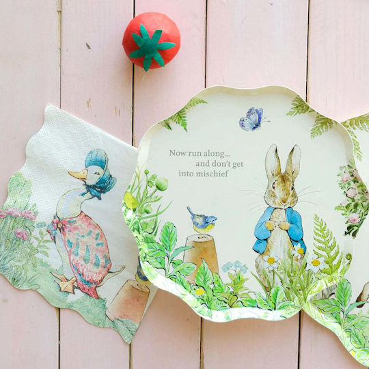 Meri Meri Peter Rabbit Farfurie Pentru Petreceri 6 Bucăți