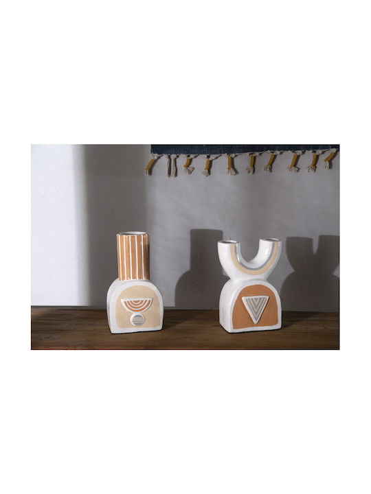Soulworks Decorative Vase Sethos Beige 18x9.5x26cm