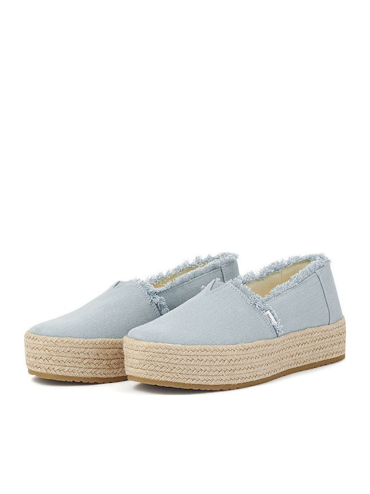 Valencia Platform Women's Espadrilles Light Blue