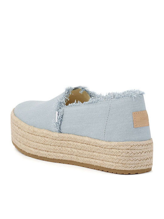 Valencia Platform Women's Espadrilles Light Blue