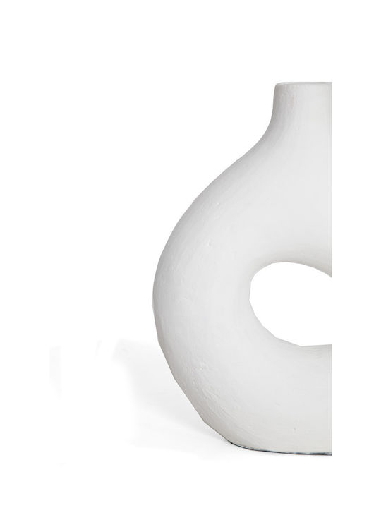 Soulworks Διακοσμητικό Βάζο Πήλινο Origen White Φ30xΥ33cm