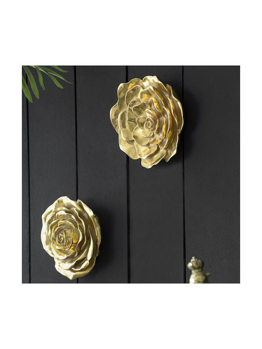 Artekko Wanddekoration Gold Polyresin 19,1x3x18cm 2 Stück