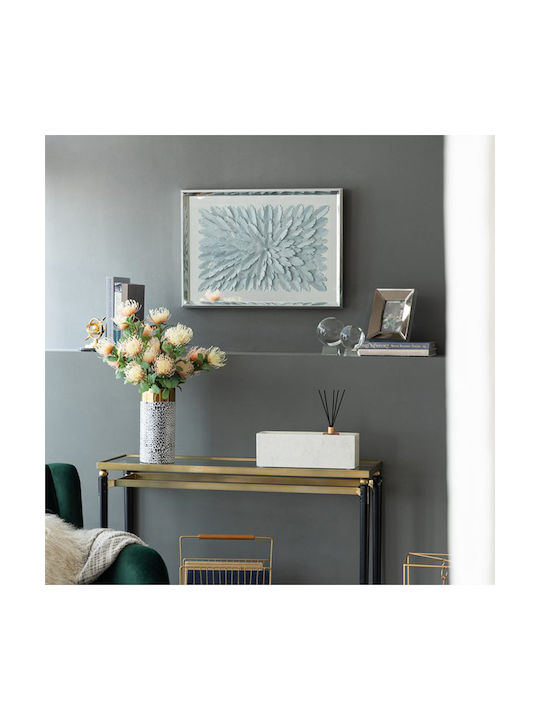 Artekko Wall Decor Witsiay Grey Made of Glass 70x4.8x50cm