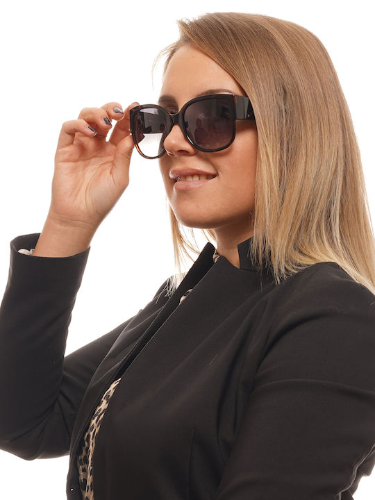Karen Millen Women's Sunglasses with Brown Acetate Frame and Green Lenses KM1990 662