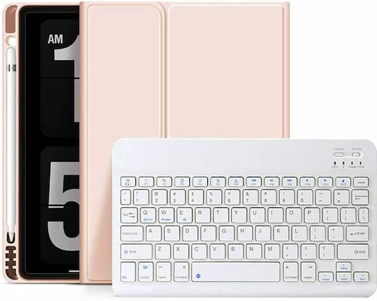 Tech-Protect SC PEN Флип капак с Клавиатура в Английски език САЩ Розов (iPad 2022 10.9'' - iPad 2022 10.9 инча / iPad 2025 11")