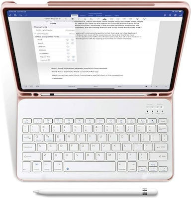 Tech-Protect Flip Cover Plastic with Keyboard English US Pink (iPad 2022 10.9'')