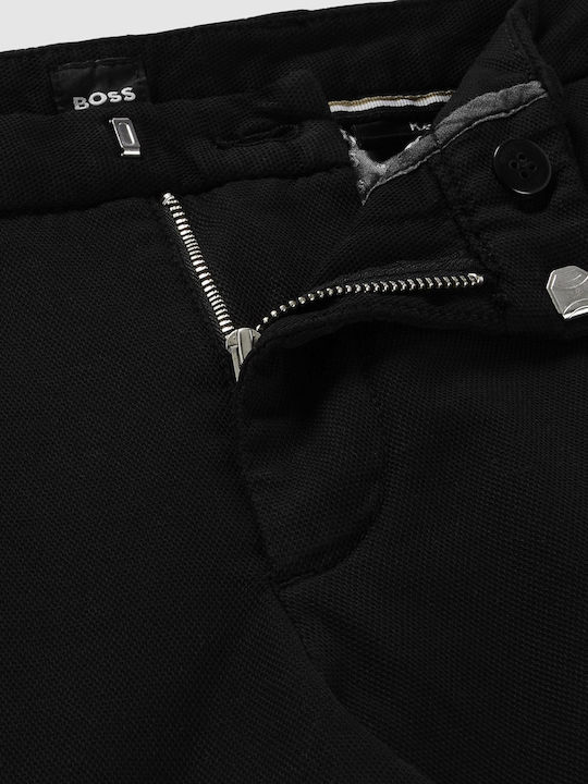 Kaito1 Pantaloni Chino Elastic cu Croială Slim Negru