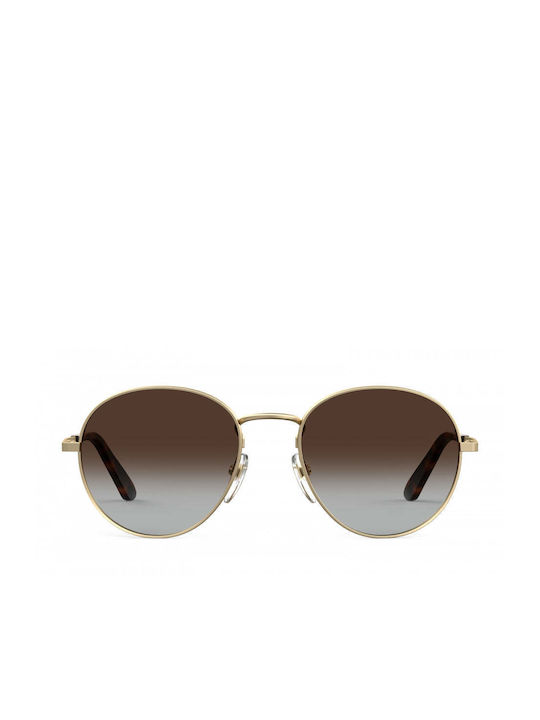 Smith Prep Unisex Sunglasses with Gold Metal Frame and Brown Polarized Lens