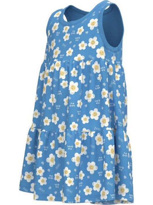 Children's Dress Sleeveless Floral Blue