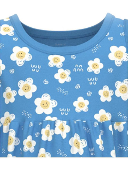 Children's Dress Sleeveless Floral Blue