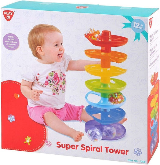 Playgo Stacking Toy Rainbow Ball Drop with Sounds for 12++ Months