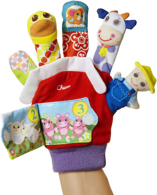 Chicco Baby-Spielzeug Farmyard Finger Puppet aus Stoff für 3++ Monate