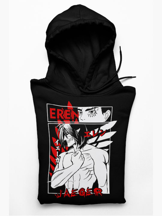 Eren Yeager Attack on Titan Hoodie Black