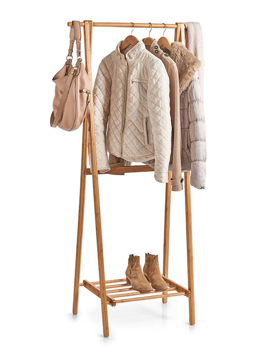 Garment Rack of Bamboo In Beige Colour 73.5x44.5x159cm