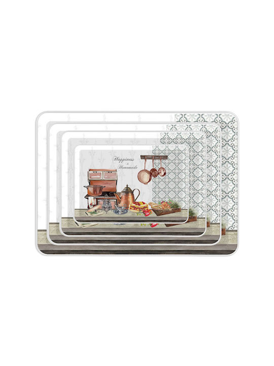 Ankor Rectangular Plastic Serving Tray Multicolour 21.5x14.5x2cm