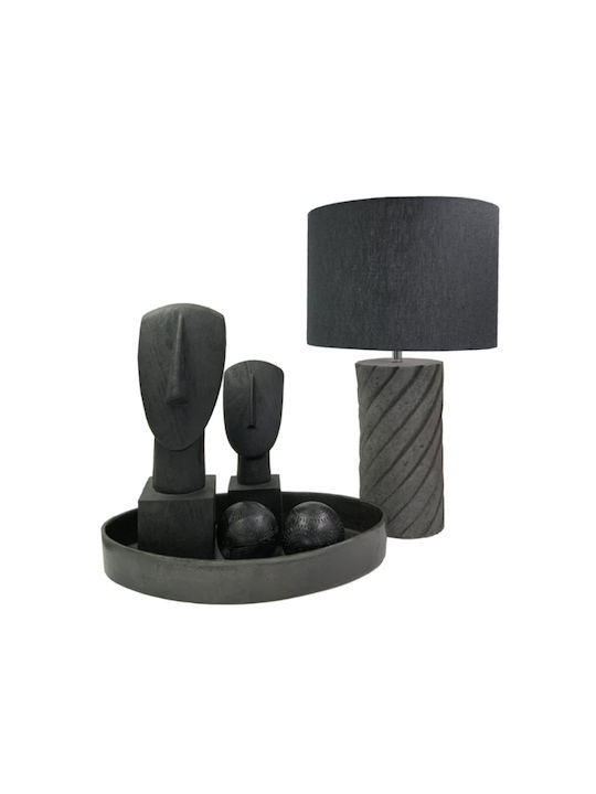 InTheBox Oko Metal Oval Tavă de Servire în Culoare Negru 47.5x29.5x6cm 022447 1buc