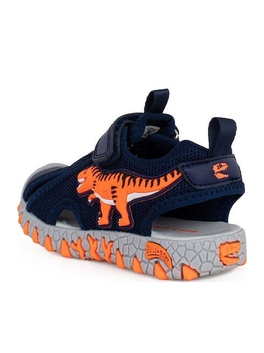 Παπουτσοπέδιλα T-Rex με Σκρατς & Φωτάκια Navy Μπλε