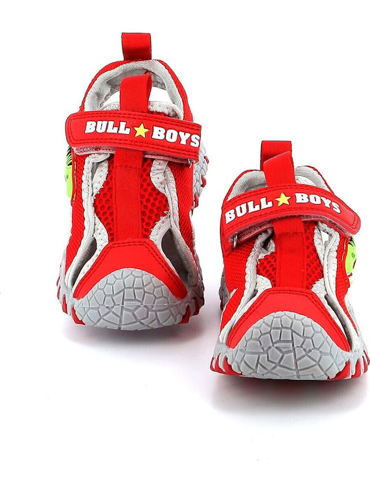 Shoe Sandals T-Rex with Velcro & Lights Red
