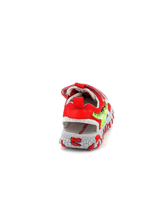 Shoe Sandals T-Rex with Velcro & Lights Red