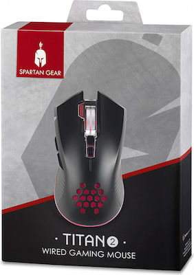 Spartan Gear Titan 2 Gaming Gaming Maus 7200 DPI Schwarz