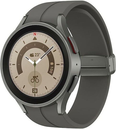 Samsung Galaxy Watch5 Pro LTE Titan 45mm Wasserdicht mit Pulsmesser (Gray)