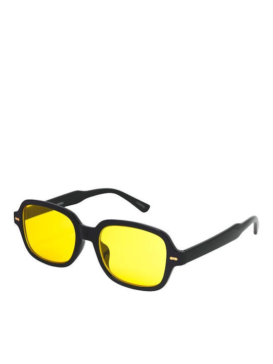 Jack & Jones 12228764 Men's Sunglasses with Black Plastic Frame and Yellow Lens 12228764