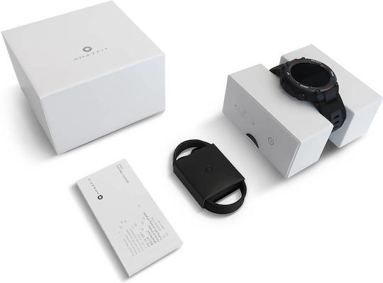 Amazfit T-Rex Pro Αδιάβροχο Smartwatch με Παλμογράφο (Μαύρο)