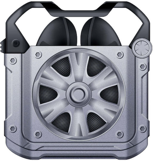 Kumi Mech X3 TWS Earbud Bluetooth Handsfree Earphones with Charging Case Silver