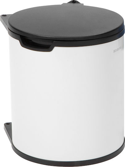 Brabantia Κάδος Απορριμμάτων από Ανοξείδωτο Ατσάλι Λευκός για Ντουλάπι 15lt