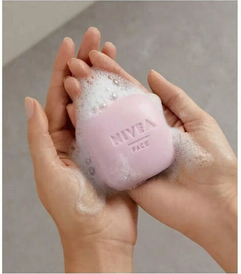 Nivea Naturally Clean Rose Seife Bar Reinigung Gesicht 75gr