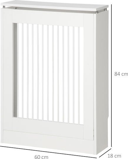 HomCom Κάλυμμα Καλοριφέρ από MDF Λευκό 60x18x84cm