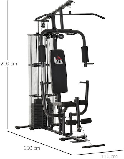 HomCom Fitness Station Πολυόργανο Γυμναστικής με Βάρη