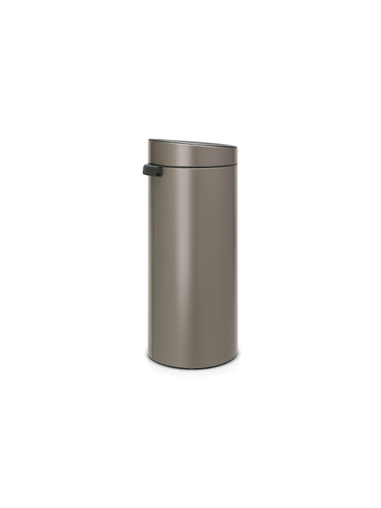 Brabantia Brabantia Touch New Mülleimer Metallisch mit Pedal Platinum 30lt