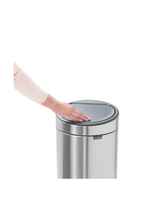 Brabantia Brabantia Touch New Mülleimer Metallisch mit Pedal Platinum 30lt