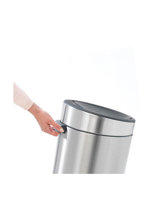 Brabantia Brabantia Touch New Mülleimer Metallisch mit Pedal Platinum 30lt