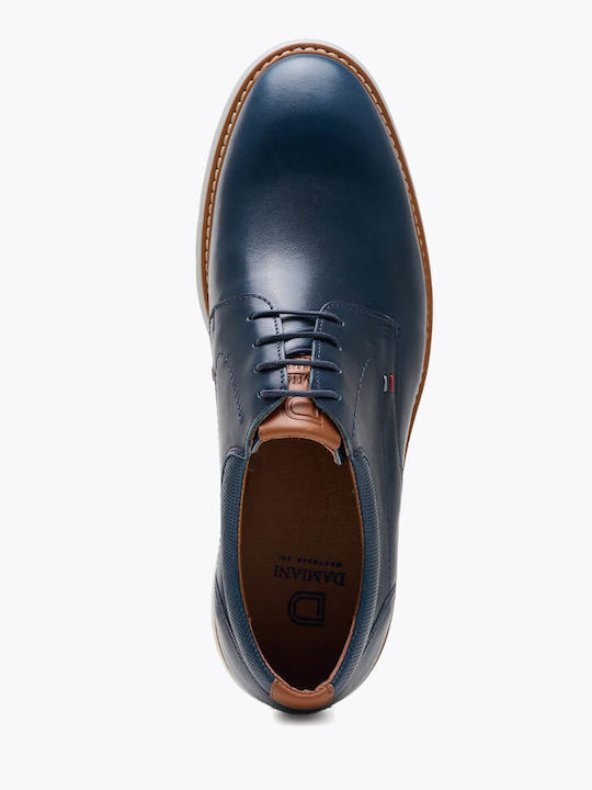 Men's Leather Casual Shoes Navy Blue