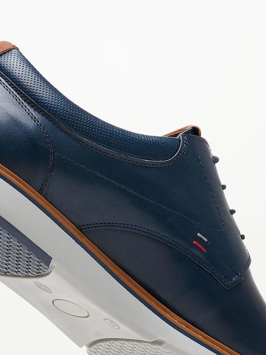 Men's Leather Casual Shoes Navy Blue