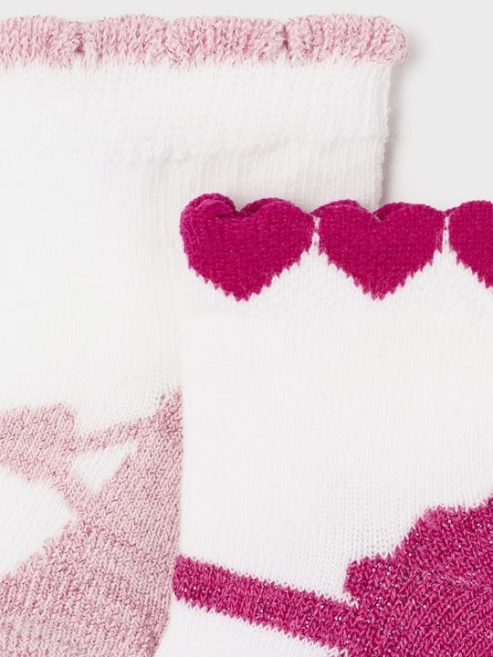 Mayoral Kindersocken Kniehohe Herz Rosa 2 Paar