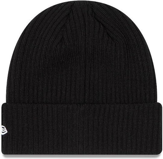 Beanie Unisex Σκούφος με Rib Πλέξη σε Μαύρο χρώμα