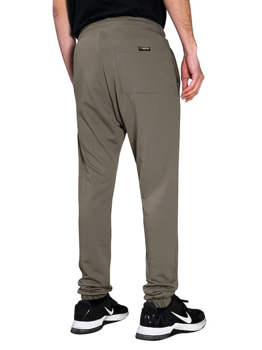 3Guys Men's Sweatpants with Rubber Brown