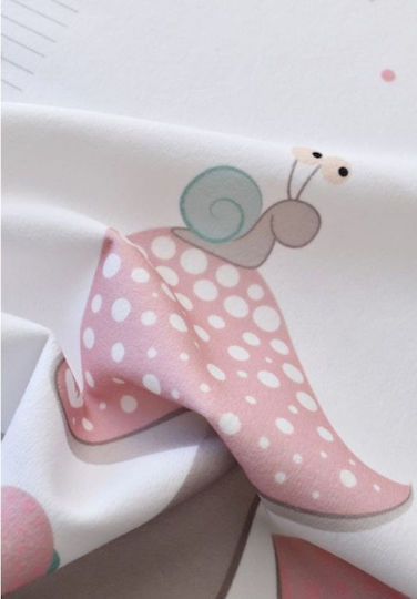 Bi Baby Happy Snail Водоустойчива Подложка Бял 50x75см.