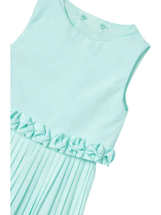 Kids' Fabric Jumpsuit Turquoise