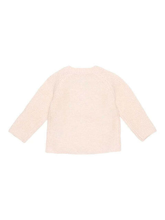 Little Dutch Girls Knitted Cardigan with Buttons Pink