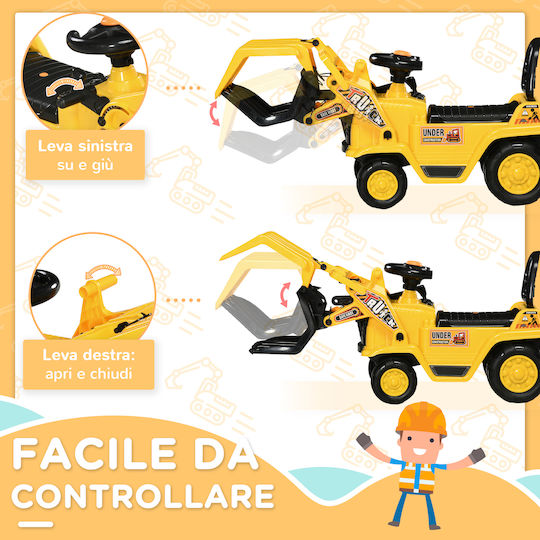 Kids Foot-to-Floor Ride On Tractor with Pedal Yellow