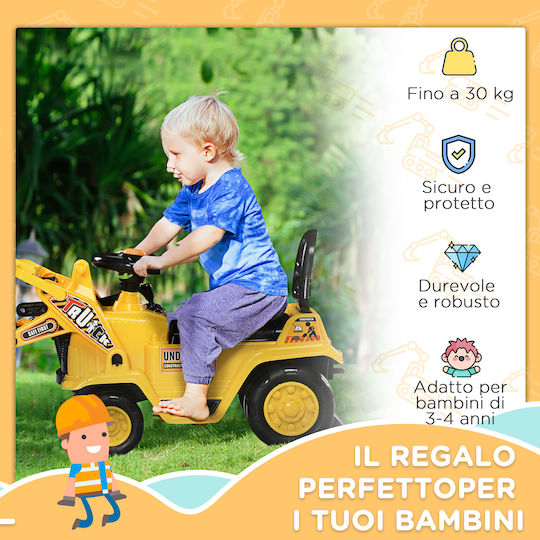 Kids Foot-to-Floor Ride On Tractor with Pedal Yellow