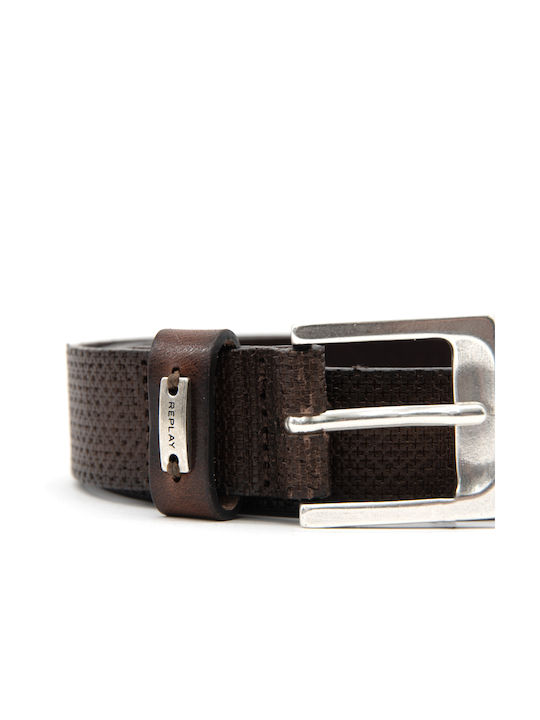 Replay Men's Leather Belt Brown