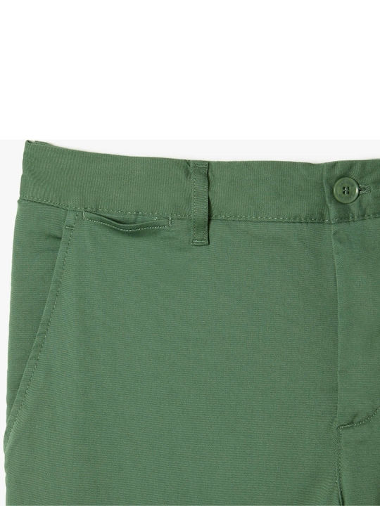 Trousers Chino Elastic in Slim Fit Green