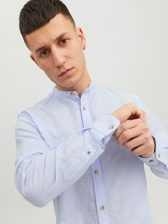 Langärmlig Baumwolle Hemd Cashmere Blue