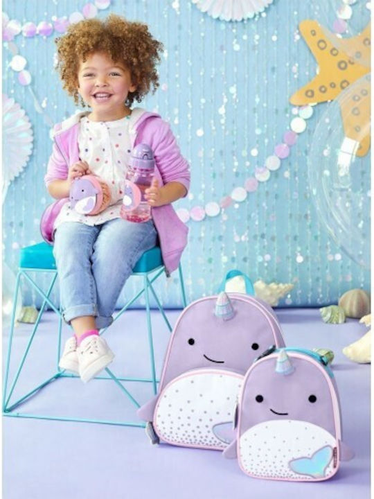 Skip Hop Zoo Whale School Bag Backpack Elementary, Elementary Lilac with Water Bottle Holder