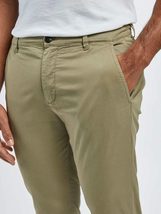2210211001 Hose Chino Elastisch in Schlanker Passform Khaki